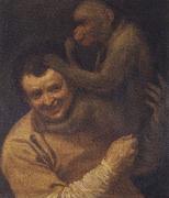 Annibale Carracci With portrait of young monkeys France oil painting artist